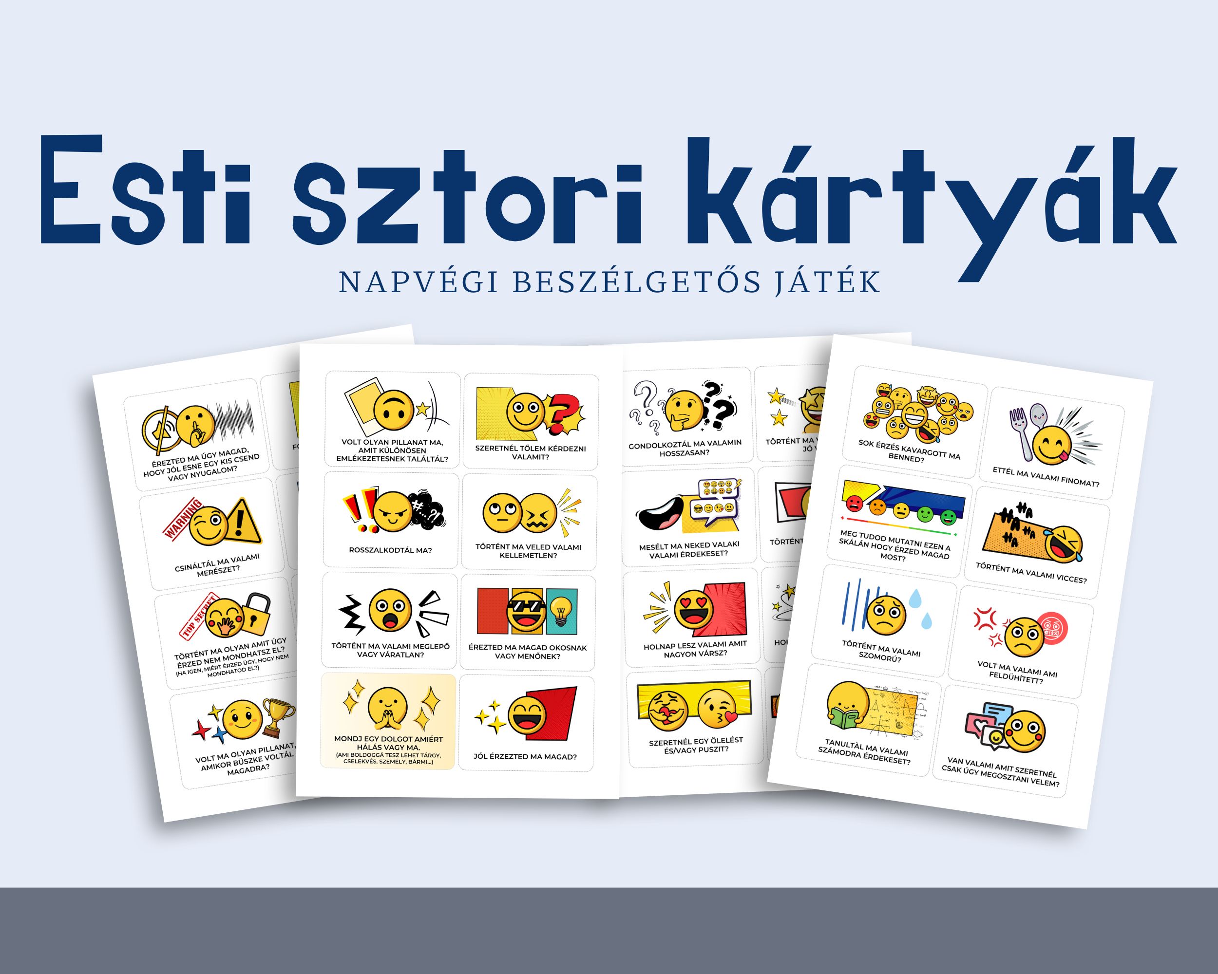 esti sztori kártyák